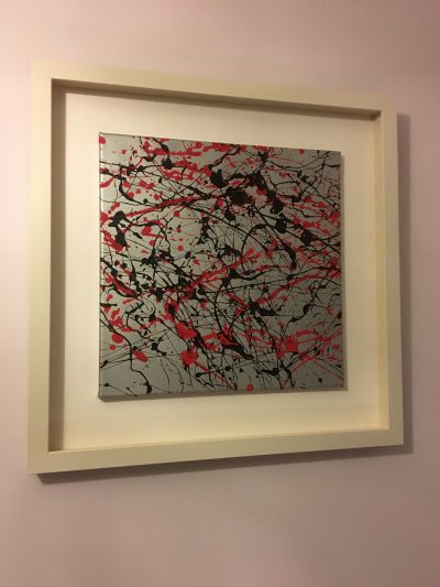 2017 "3" Original Framed Signed Canvas
